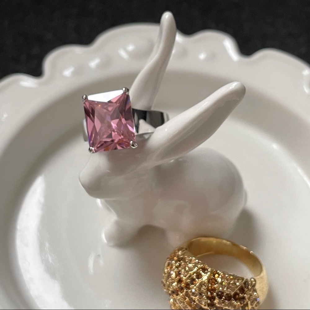 Pink crystal ring - Picture 4 of 5